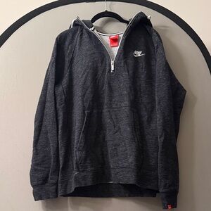 Nike Men's Charcoal Zip-Up Sweater